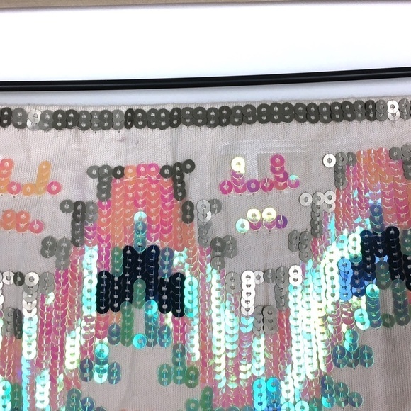 EXPRESS Mini Skirt Sequins Aztec Tribal Boho Southwestern Sparkly Size XS NWT - Picture 12 of 15